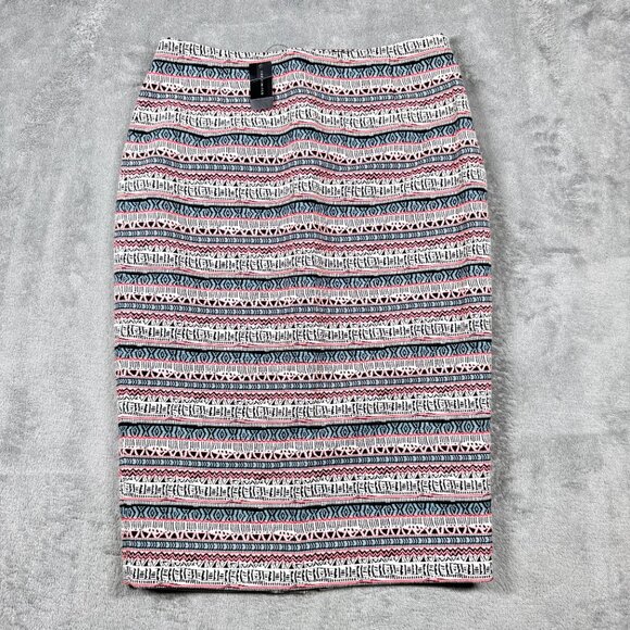 The Limited Pencil Skirt Womens 6 Abstract Aztec Print Career Lined NWT - Picture 1 of 9